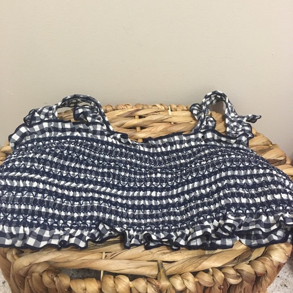 Tory Burch Gingham Costa Ruffle Top! 💥 - Picture 5 of 10